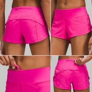 SOLD - NWT Lululemon Sonic Pink Speed Up Low Rise Lined Short 2.5" Plus Size 14